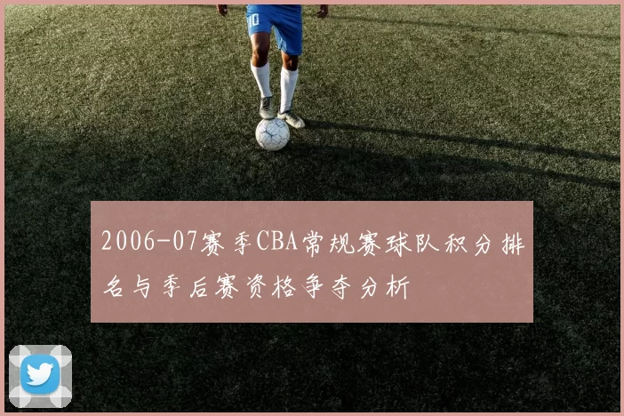 2006-07赛季CBA常规赛球队积分排名与季后赛资格争夺分析