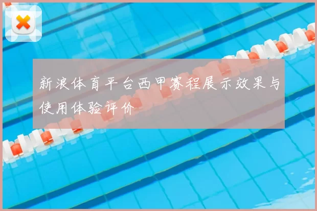 新浪体育平台西甲赛程展示效果与使用体验评价